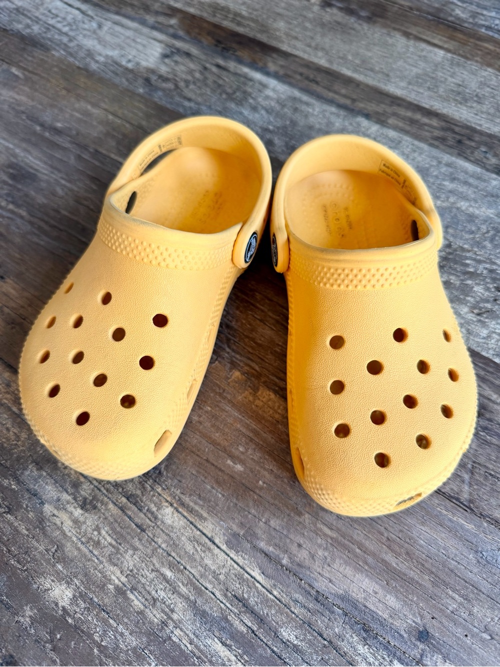 Kids Yellow Crocs Sz 10